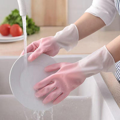Large Size Reusable Household Cleaning Gloves - (1 Pair) signaturekarts