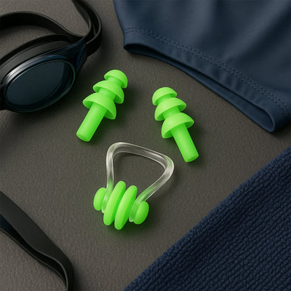 Swimming Earplugs and Nose Clip Set (3 Pc) Signature Kart