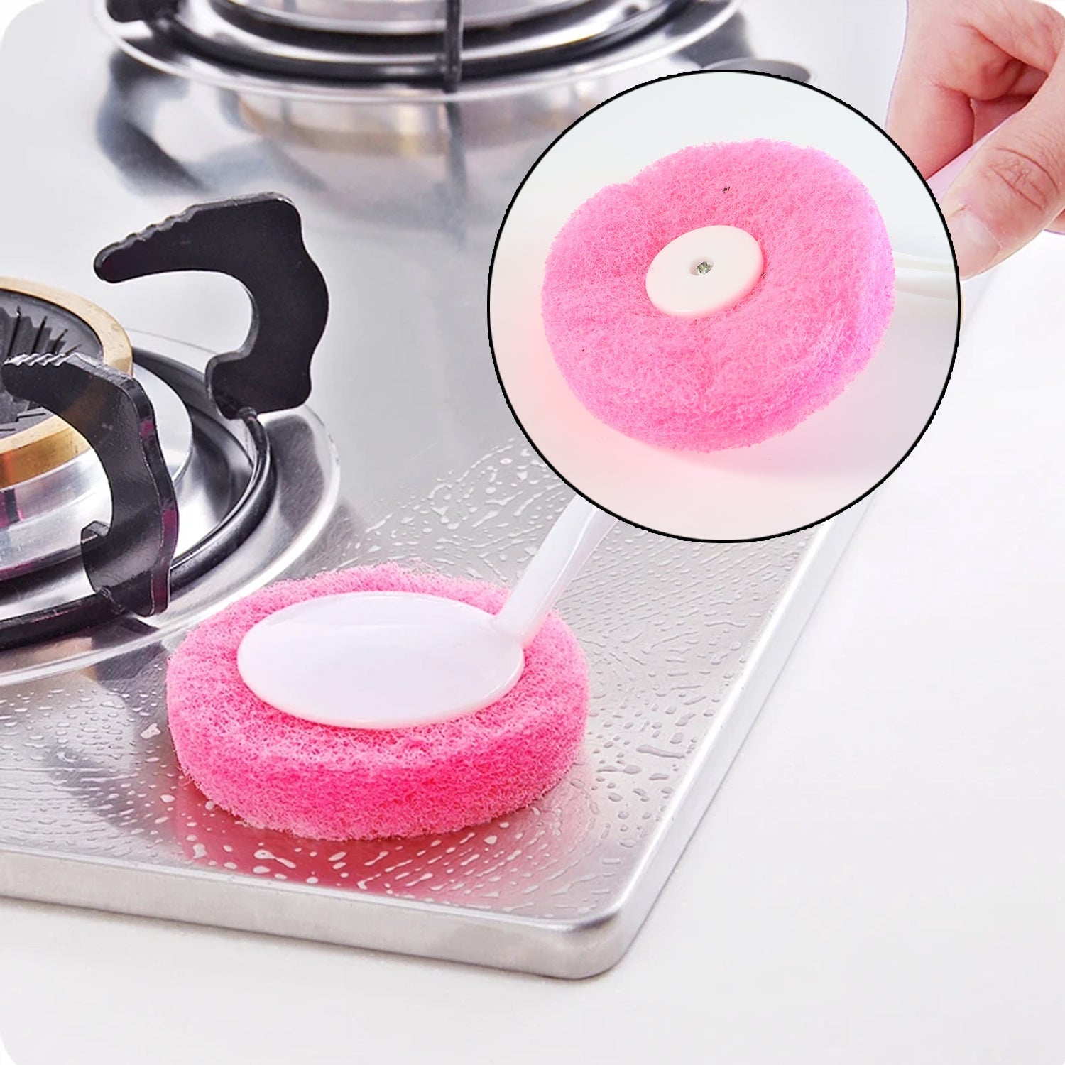 Long Handle Kitchen Dish Scrubber Brush (1 Pc) signaturekarts