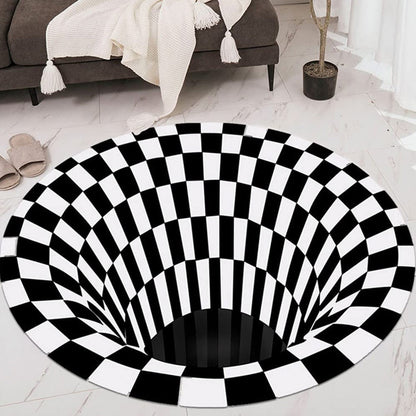 3D Space Round Carpet, Floor Mat Non-Woven Doormat (1 Pc / 78 Cm) signaturekarts