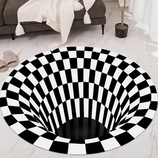 3D Space Round Carpet, Floor Mat Non-Woven Doormat (1 Pc / 78 Cm) signaturekarts