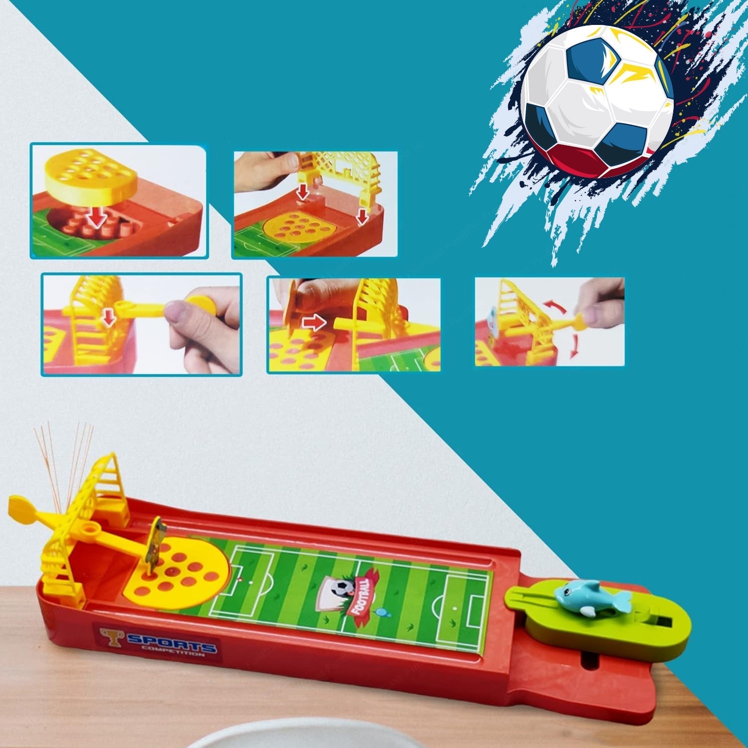 Mini Table Top Finger Football Game for Kids-Desktop Game for Kids & Adults signaturekarts