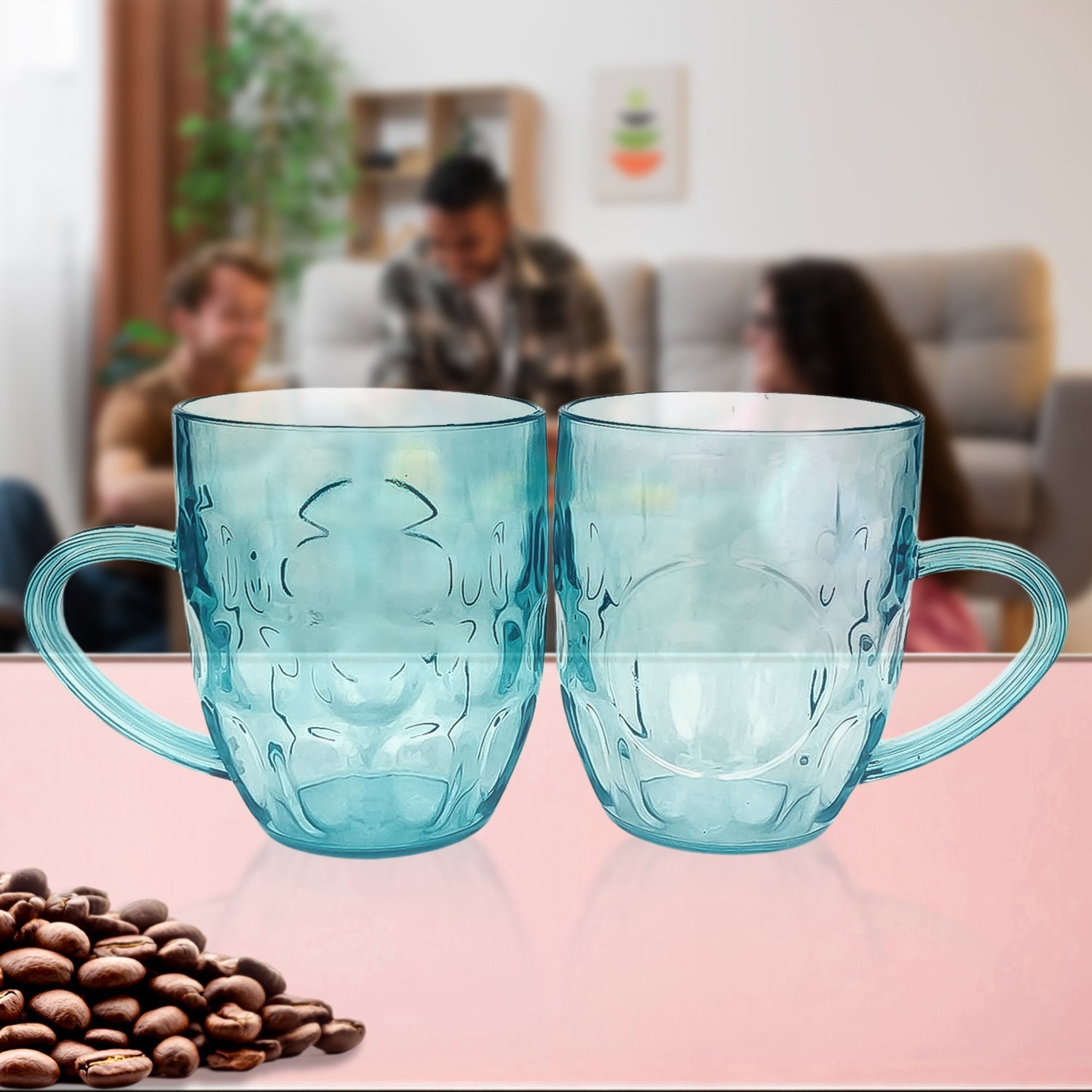 Apex Shake Mug Set – 2 Pieces Durable Plastic Mugs (350ml) Approx Signature kart