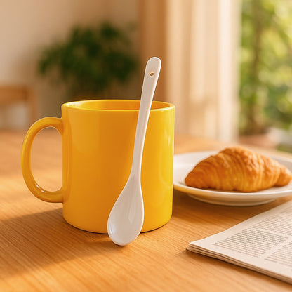 Elegant Plastic Mug with Matching Spoon signaturekarts
