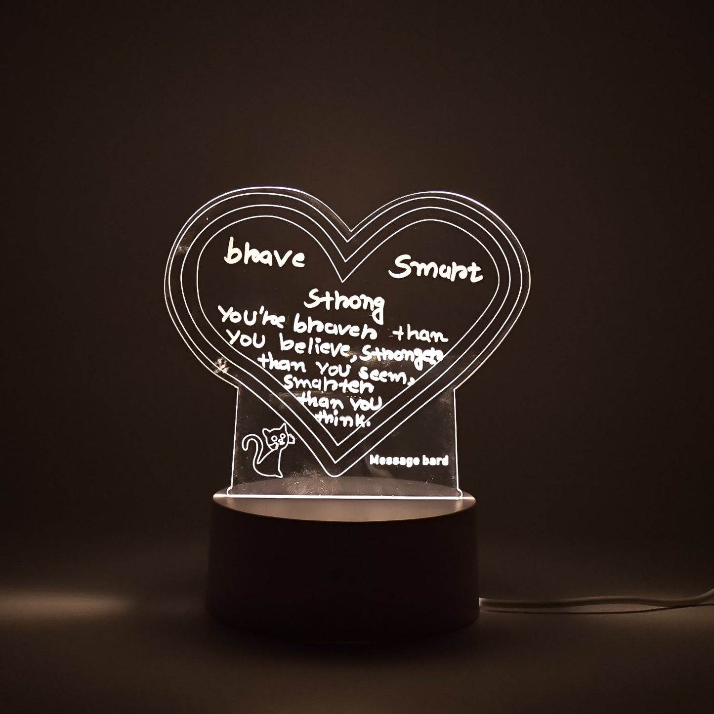 Creative Visualization Lamp 3D Acrylic Decorative Lamp With Pen Signature kart