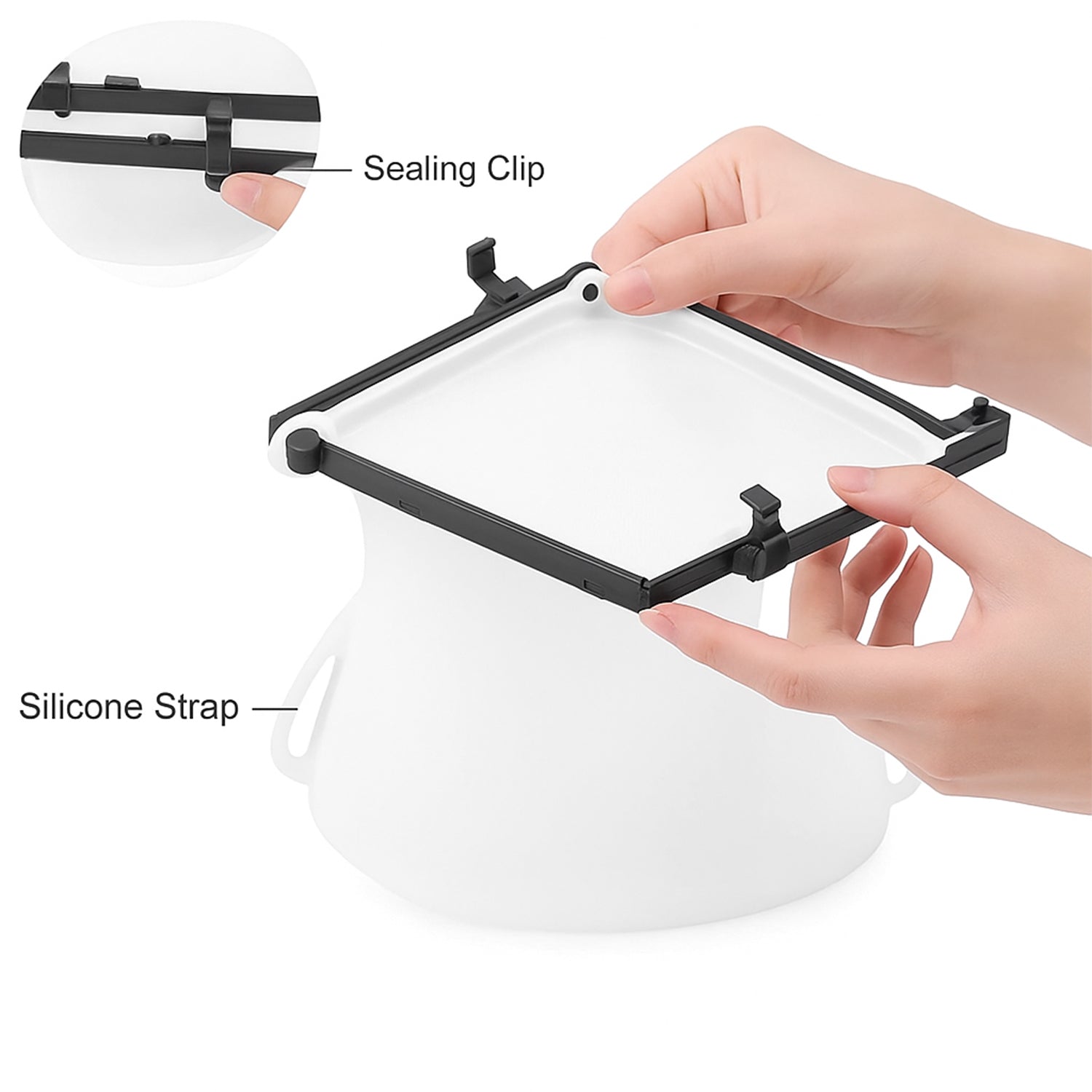 Eco-Friendly Food Storage: Reusable Silicone Bags (3-Pack) - Leakproof & Safe signaturekarts