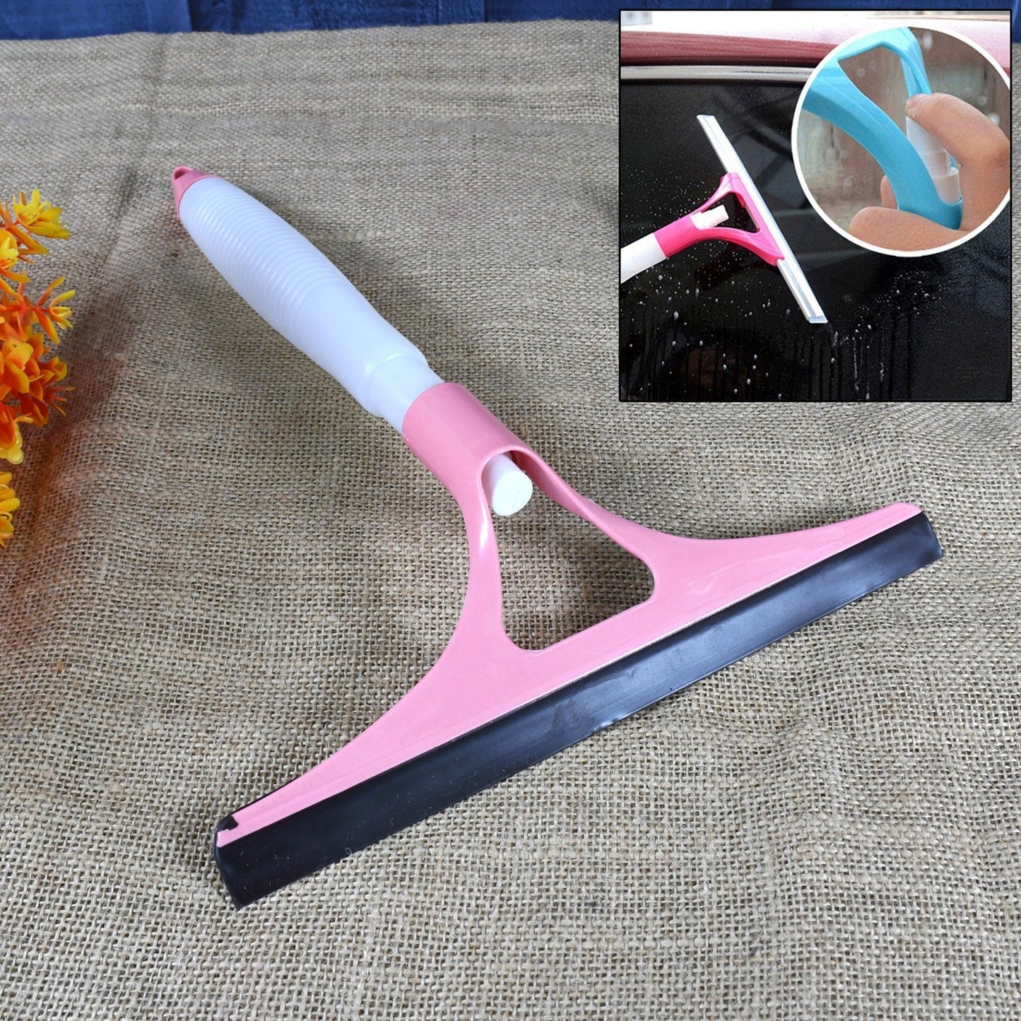 All-in-One Cleaning Brush: Spray, Wash, & Wipe (Windows, Glass, Car) (1 Pc) signaturekarts