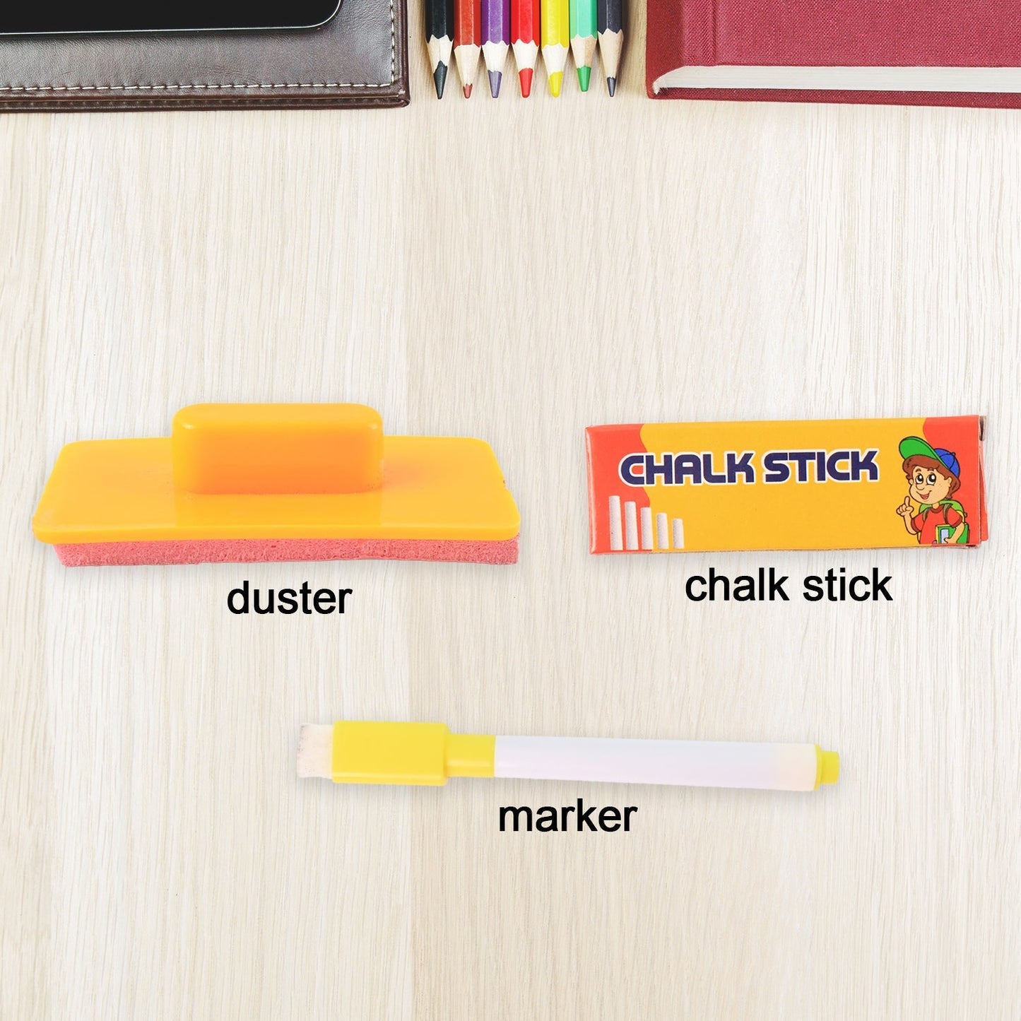 2-in-1 Double-Sided Write and Wipe Educational Drawing Board for Kids (1 Set) Signature Kart