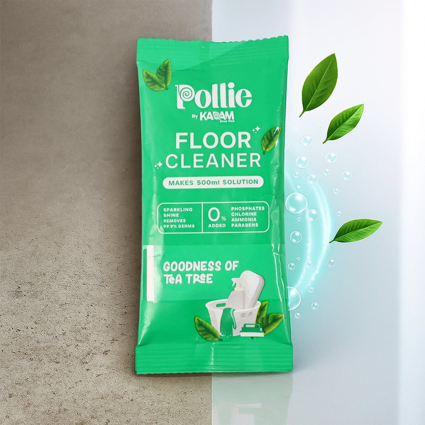 Pollic Kadam Concentrated Floor Cleaner Sachet – Tea Tree Fragrance (50 Gm) signaturekarts