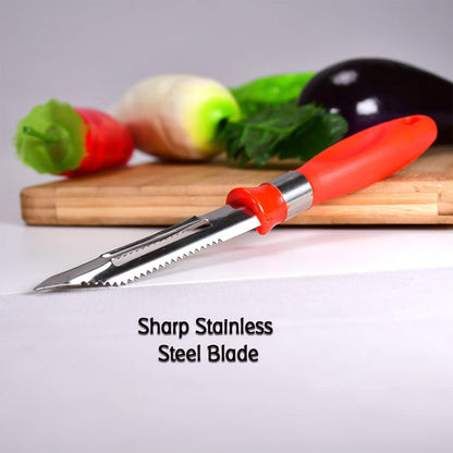Multipurpose 2-in-1 Stainless Steel Knife & Peeler (1 Pc) Signature Kart