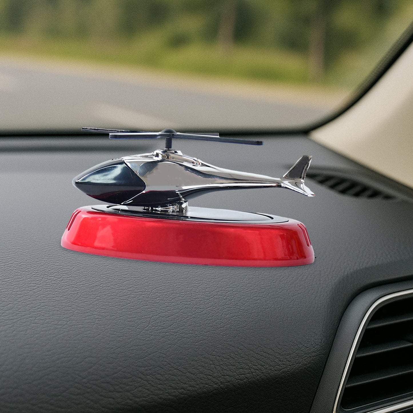 Solar-Powered Rotating Helicopter Car Air Freshener Signature kart