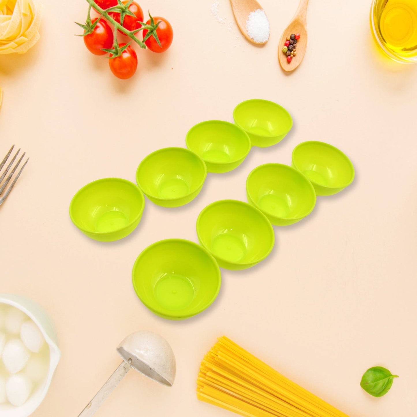 Multipurpose Small Plastic Bowl Katori Microwave Safe Bowl 8 Pcs Set signaturekarts