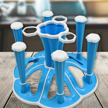 Miracle Plastic Glass Stand for Kitchen & Dining (6-Glass, Spices, Moq - 2 Pc) signaturekarts