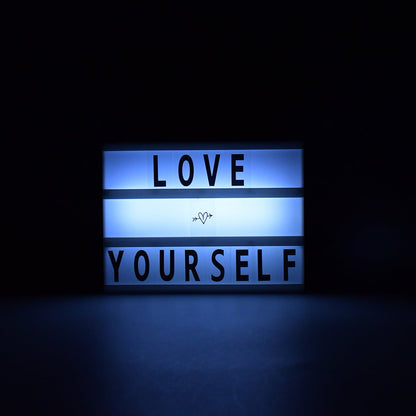 Black Mini A6 Magnetic Cinematic Light Box with 82 Characters and 10 Emojis (1 Set) Signaturekarts
