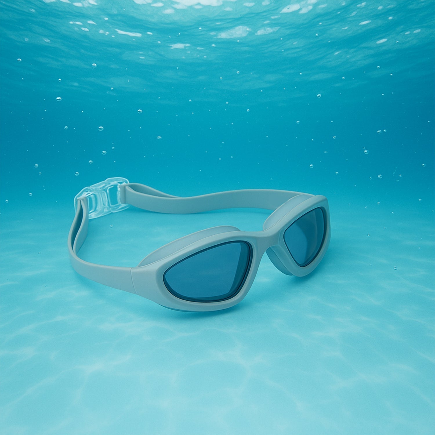 Knx Premium Wide Vision Swimming Goggles With protective hard case (1 Pc) Signature kart