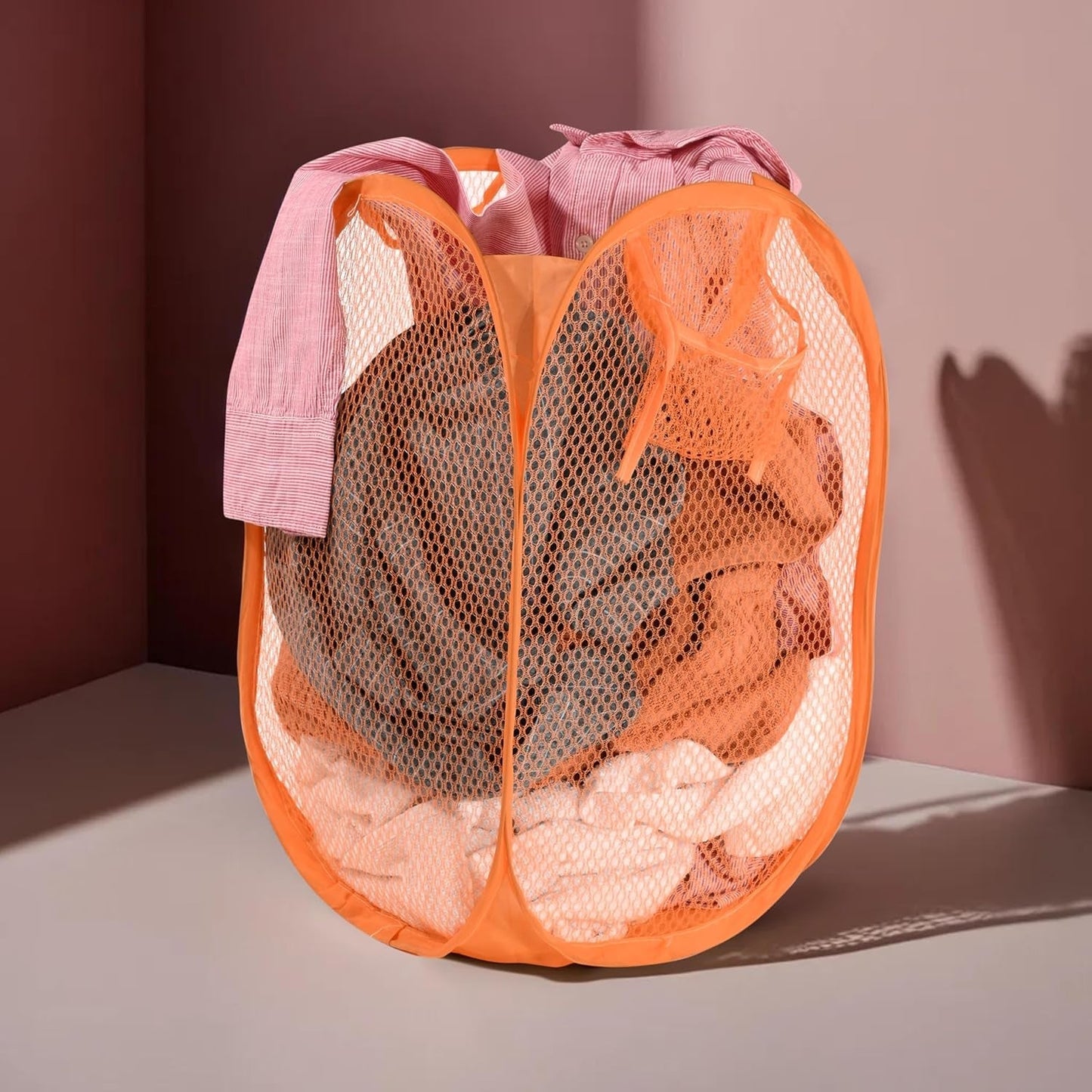 Foldable Pop-Up Mesh Laundry Basket Hamper (1 Pc) signaturekarts