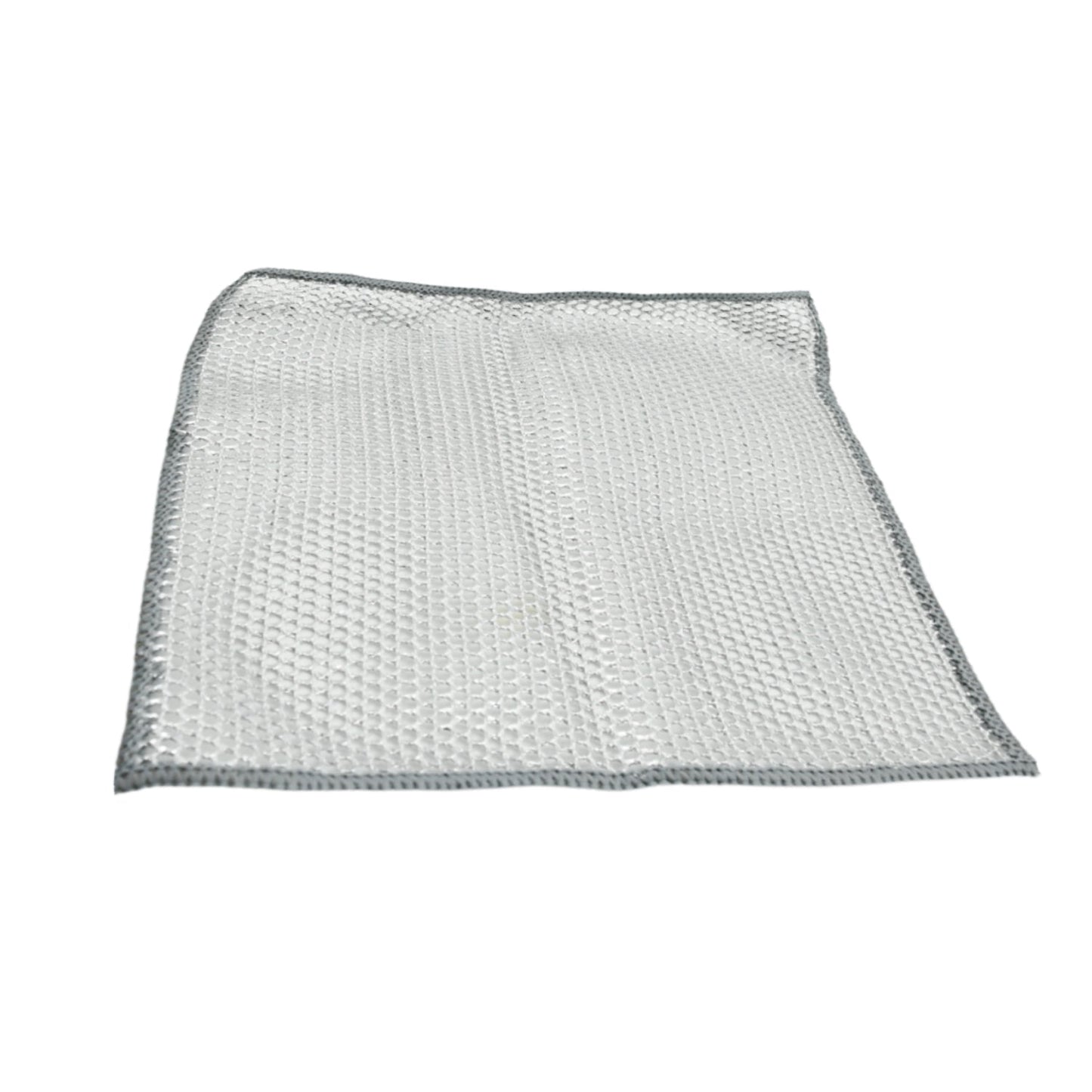 Double-Sided Microfiber Cloth & Stainless Steel Scrubber – (1 Pc, 20x20 cm) signaturekarts