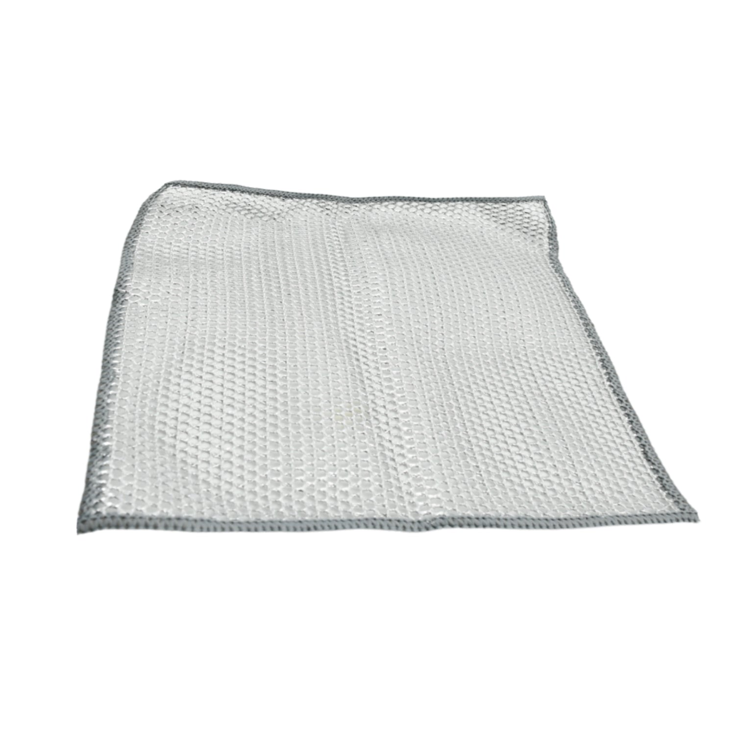 Double-Sided Microfiber Cloth & Stainless Steel Scrubber – (1 Pc, 20x20 cm) signaturekarts