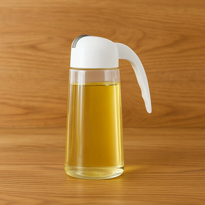 Kitchen Glass Oil Bottle Dispenser Automatic Opening Bottles  630 ML Signature kart
