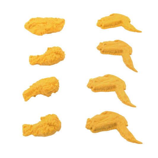 Cute Chicken Wing & Leg Erasers for Kids & Students (8 Pc Set) signaturekarts