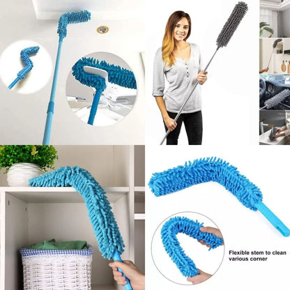 Adjustable Long Handle Microfiber Dust Brush – Foldable Ceiling & Appliance Cleaner signaturekarts