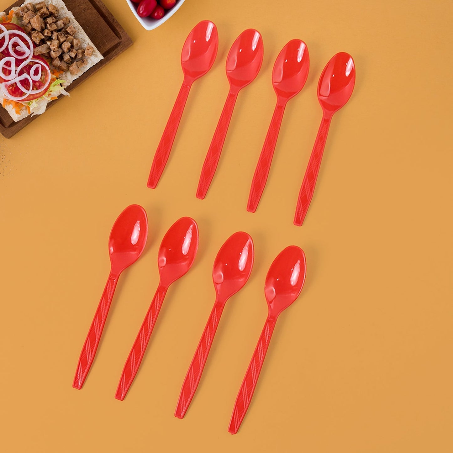Reusable Home Dining Plastic Spoons (8 Pc) Signature kart