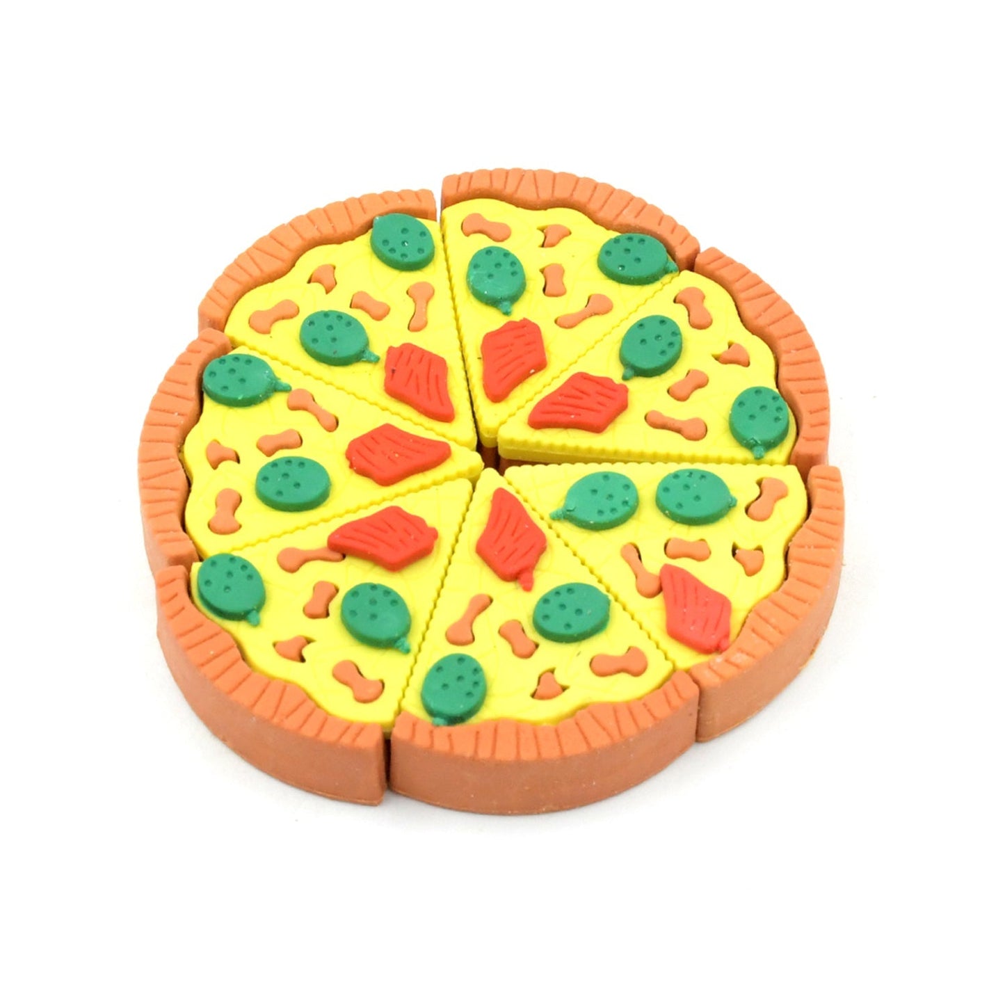 3D Pizza Slices Eraser Set – Fancy & Colorful Stationery for Kids & Gifts (7 slice) signaturekarts