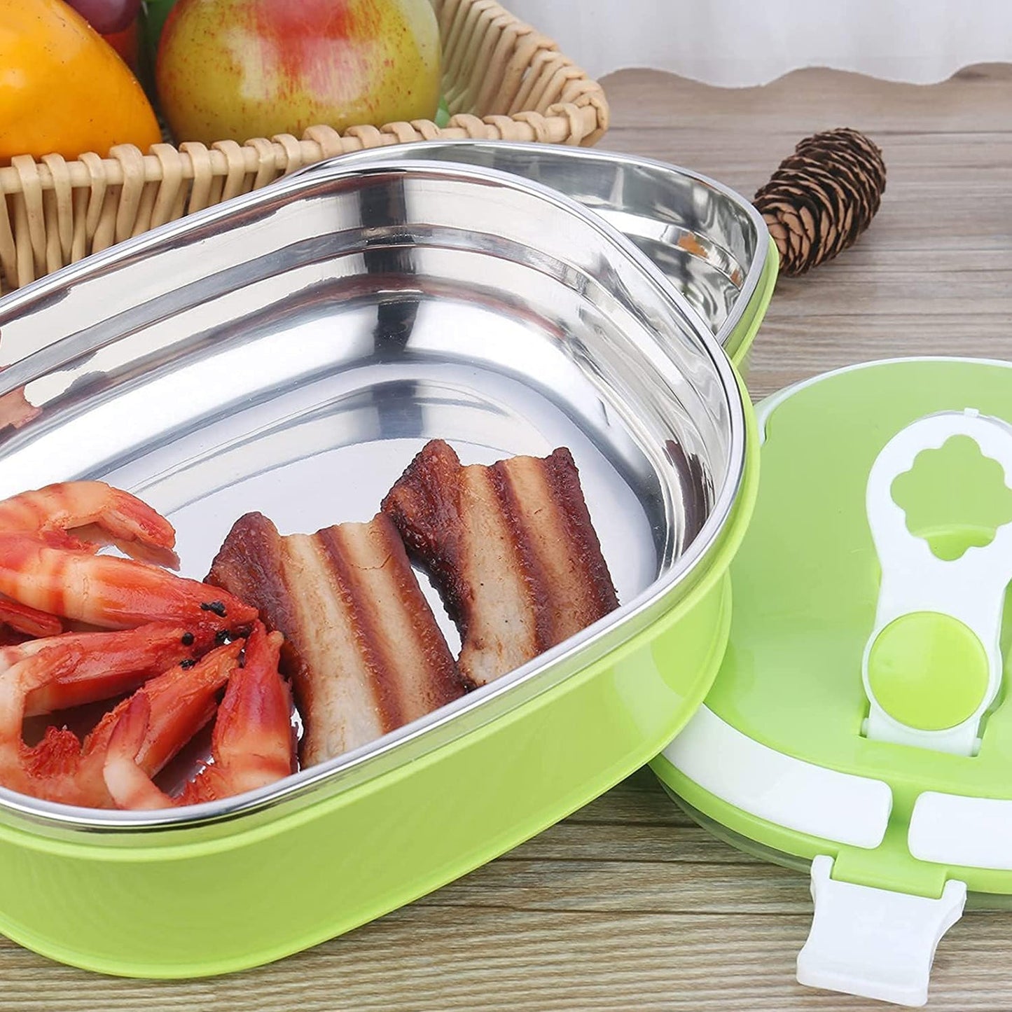 Lunch Box 900/1800ml Stainless Steel Kitchen Insulated Thermal Lunch Box signaturekarts