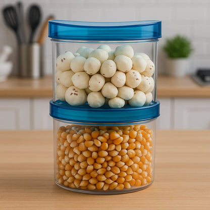 Air Tight & Unbreakable Kitchen Jar Set (2 Pcs Set) signaturekarts