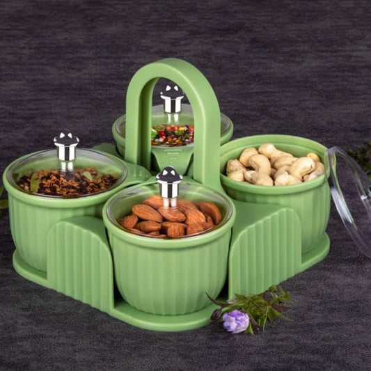Multipurpose Plastic Storage Container Set: Kitchen Jars, Spices, Cookies signaturekarts
