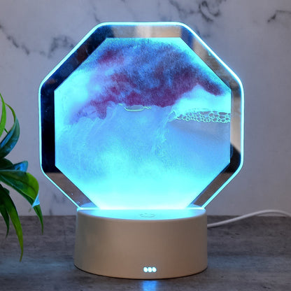 LED Moving Sand Art Table Lamp (1 Set) Signature Kart