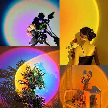 Multi Colors Sunset Lamp, Sunset Projection Lamp LED Night Lights Your Brand