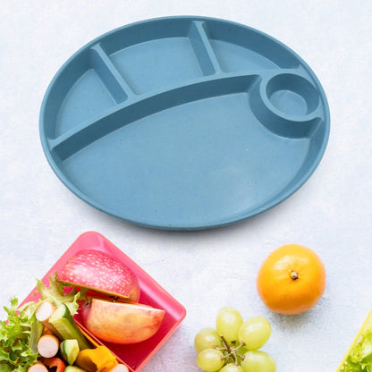 Biodegradable 5-Compartment Food Plate for Kids, BPA-Free (1 Pc) signaturekarts