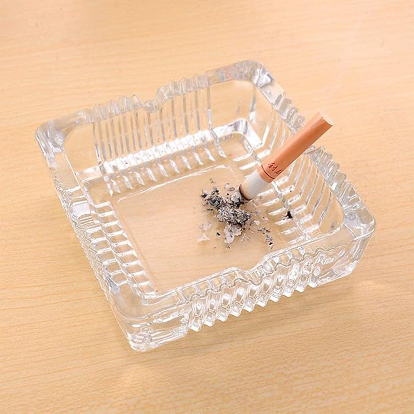 Square Glass Misti Crystal Quality Cigar Cigarette Ashtray Your Brand