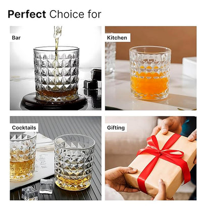 Premium Crystal-Style Glass Tumbler Set (6 Pc / 210 ML) Signaturekarts