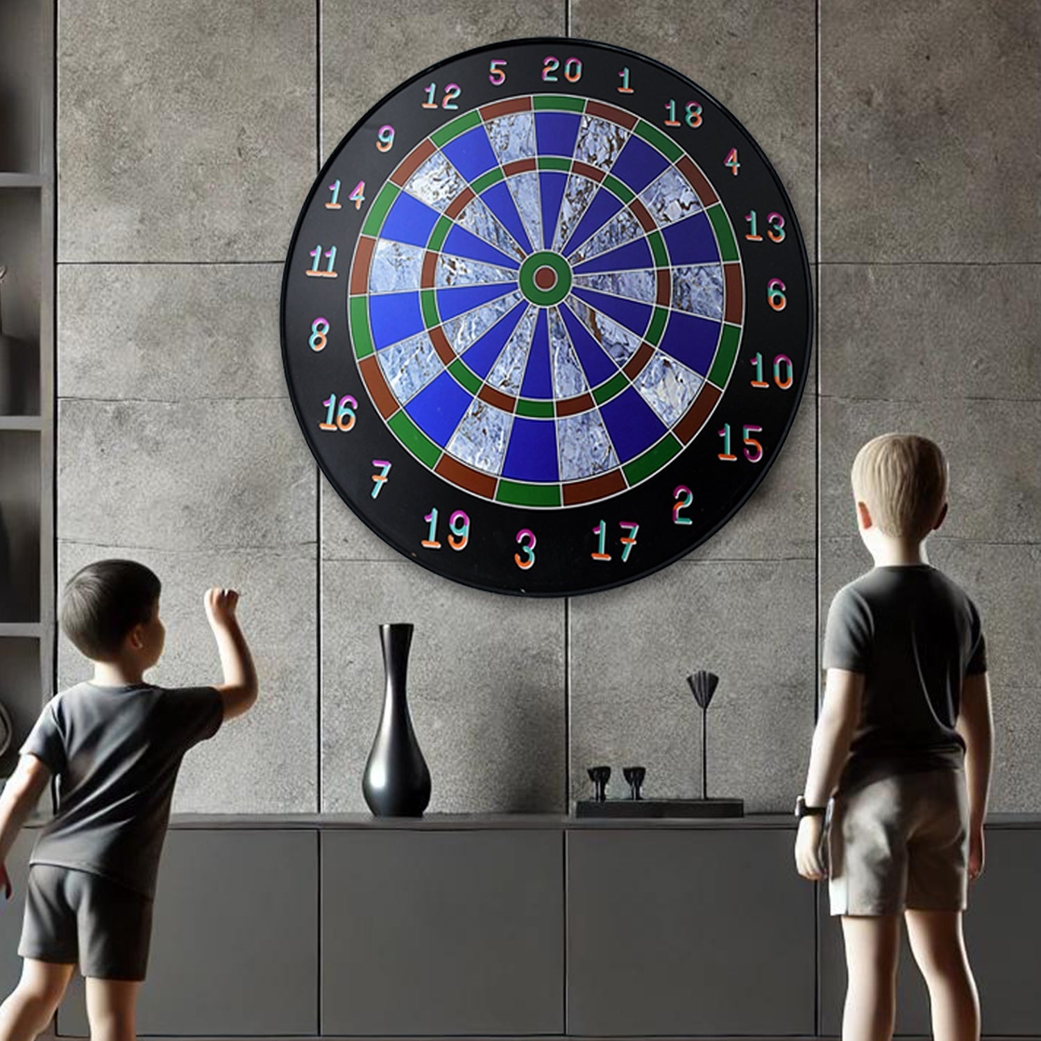 Magnetic Dart Board Game Set with 6 Soft-Tip Darts Signature kart