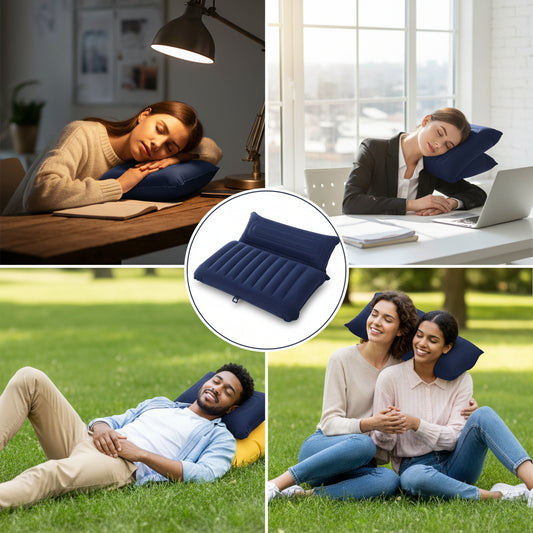 Velvet Air Inflatable Travel Pillow (Blue) Signature Kart