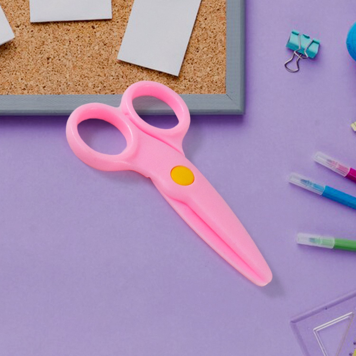 Child-Safe Plastic Scissors Set for Toddlers & Preschool Kids - Art & Craft Supplies Your Brand