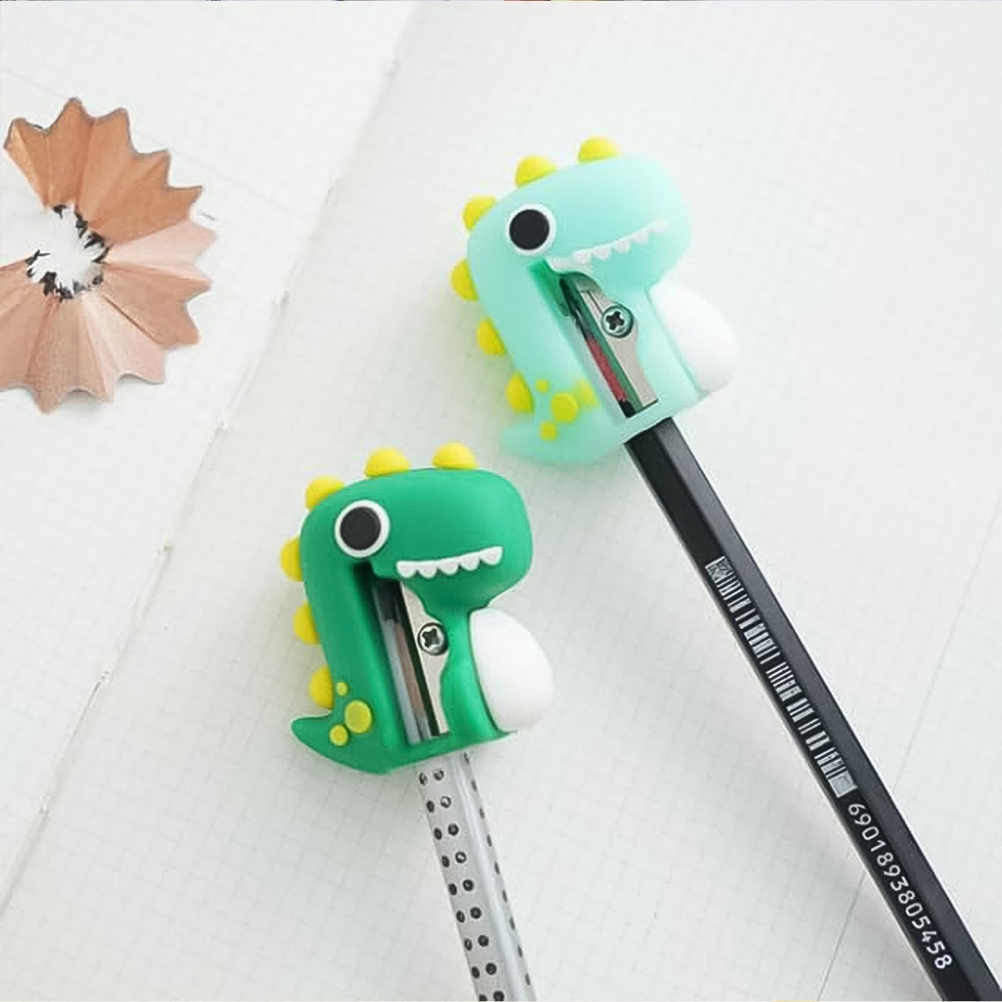 Dinosaur 2 in 1 Cute Eraser with Pencil Sharpener (1 Pc) Signature kart