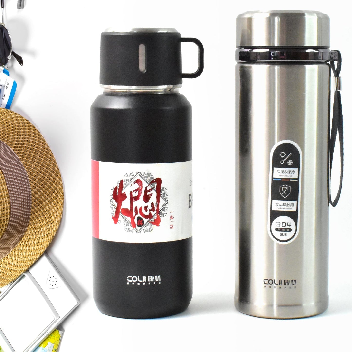 Stainless Steel Vacuum Insulated Water Bottle 900ML Approx (Mix Color) signaturekarts