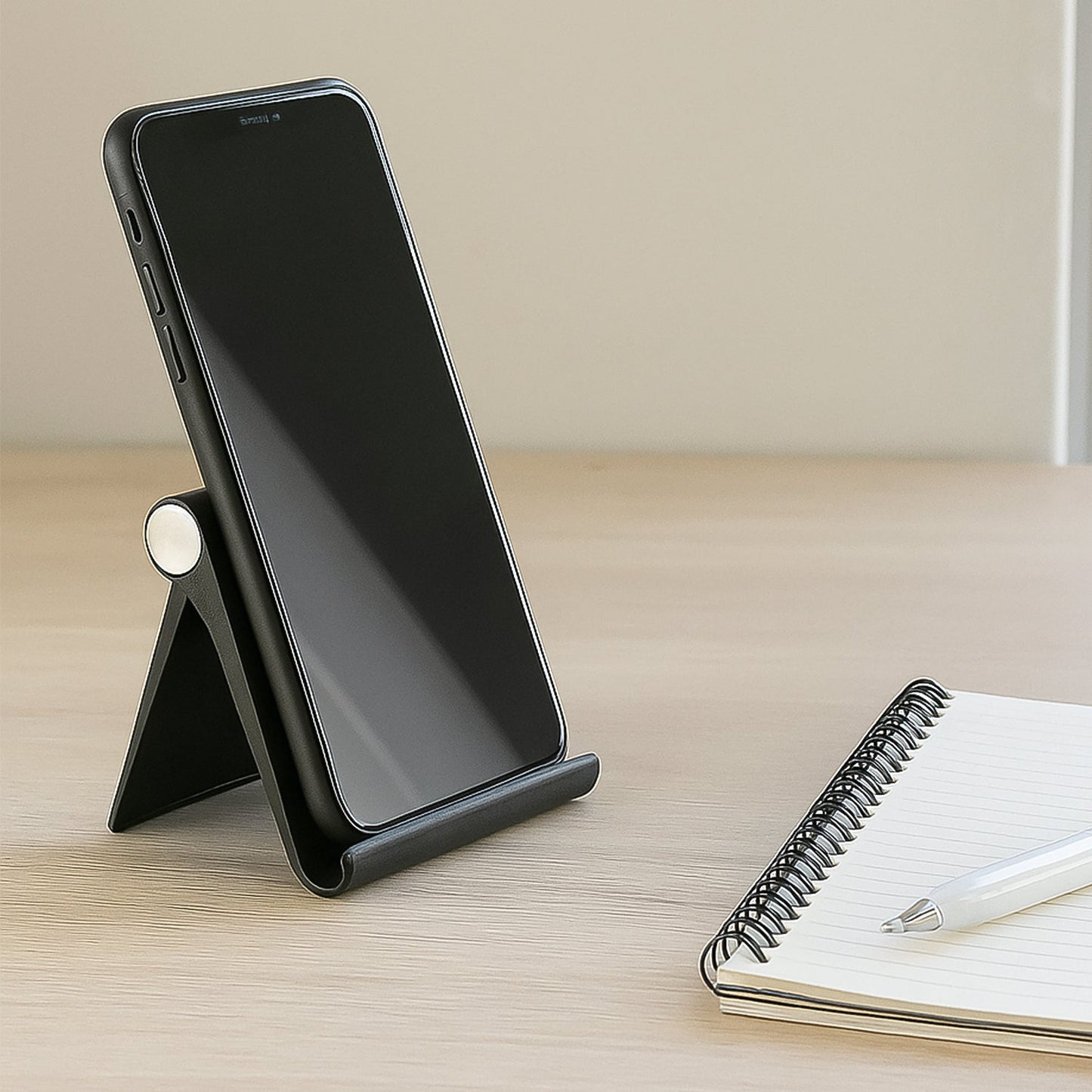 Plastic Foldable Desktop Mobile Stand (1 Pc / Black) The Morsignaturekarts