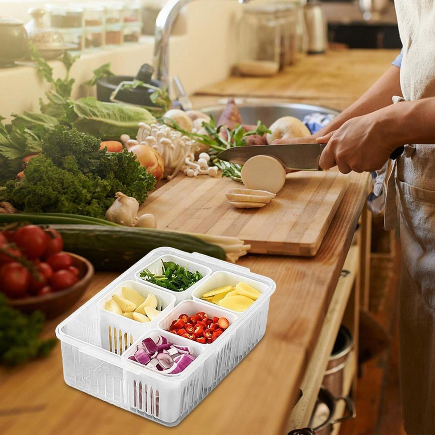 Fridge Storage Box – Freezer & Kitchen Organizer for Vegetables & Food (1 Pc) signaturekarts
