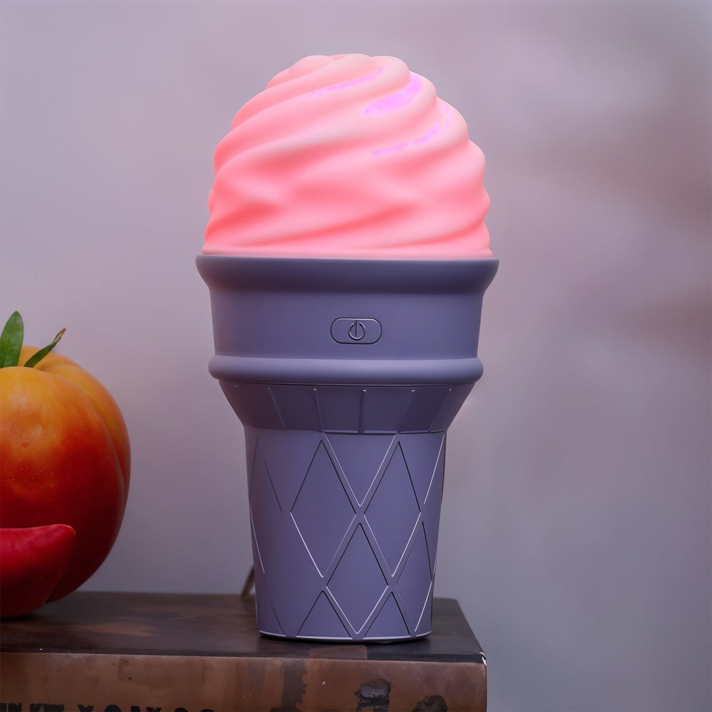 Ice Cream Cone Shape Air Freshener Humidifier (1Pc / Purple ) Signature kart