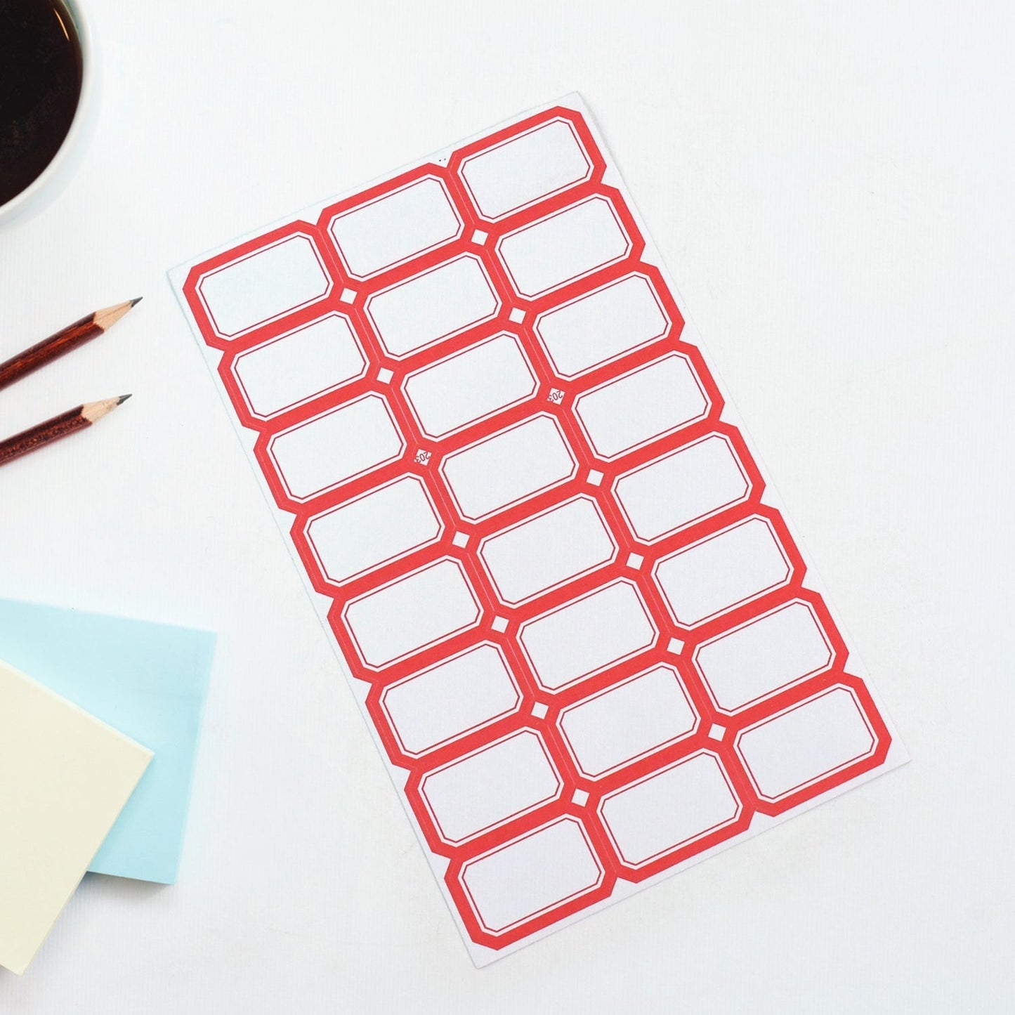 Multipurpose Writable Blank Label Sticker Sheets (1 Sheet) Signature kart