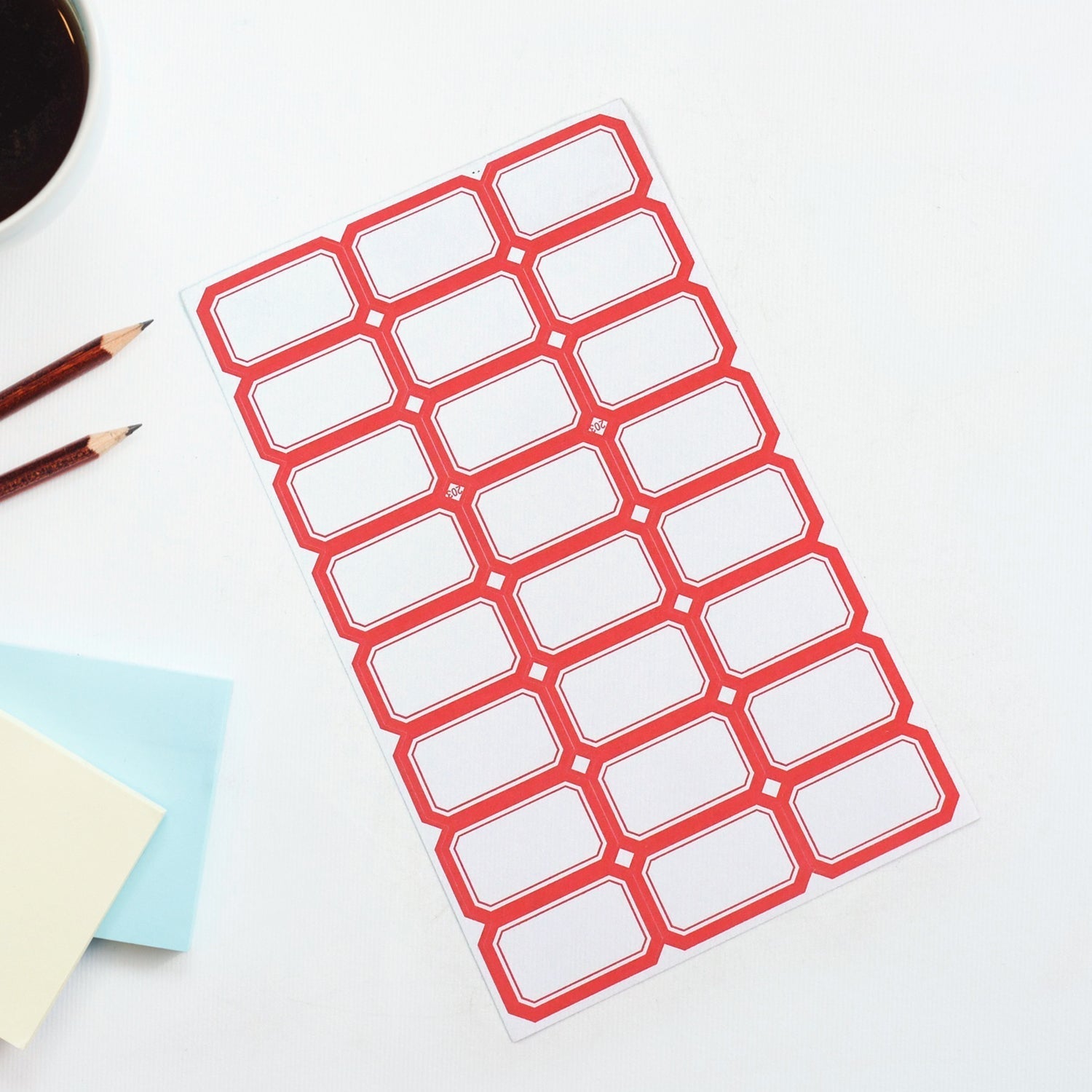Multipurpose Writable Blank Label Sticker Sheets (1 Sheet) Signature kart