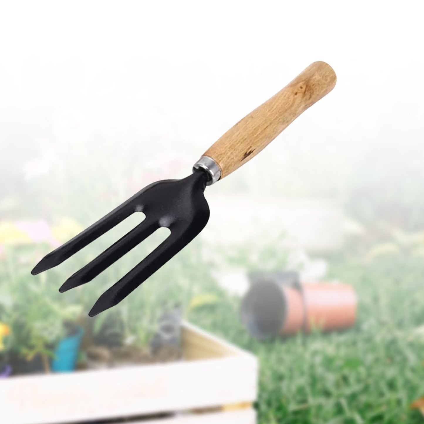 Hand Weeding Fork (Steel, Black) Signature Kart