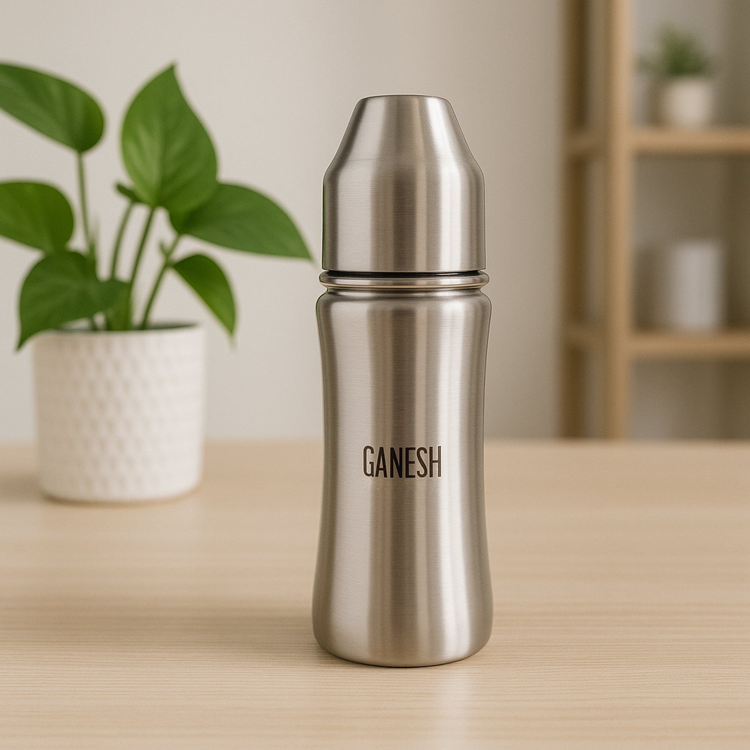 Ganesh Stainless Steel Baby Feeding Bottle for New Born Infants Toddler  250 ML signaturekarts