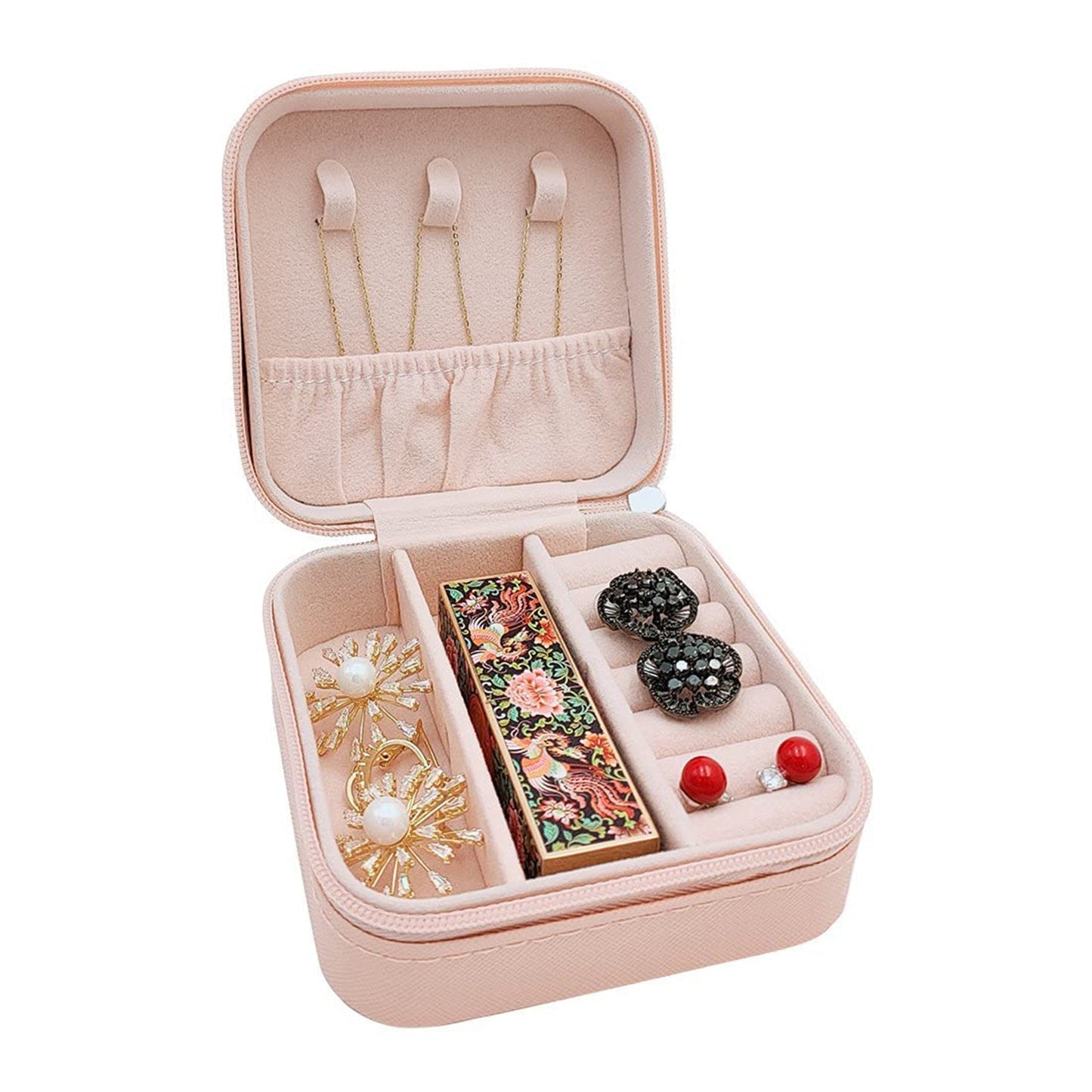 Mini PU Leather jewellery Box for Travel & Storage signaturekarts