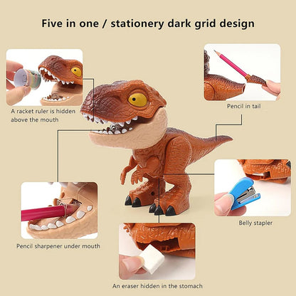 Dinosaur Shaped Stationery Gift Set for Kids Set (Mix Design) signaturekarts