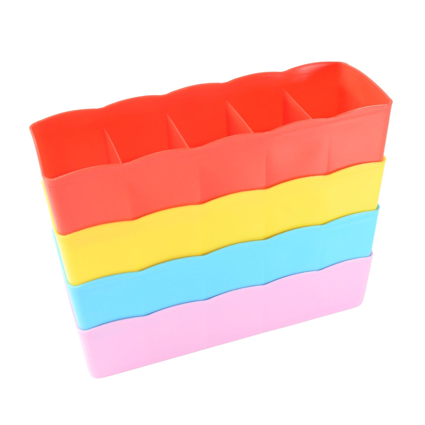 Desktop Storage Organizer Box Set - 5 Grid Compartments (4-Piece) signaturekarts